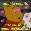 aqui tá escrito que eu sou o amor da sua vida