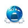 Emoji azul | reação  6