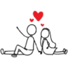 Parejitas amor stickman ❤️❣️❤️ 15