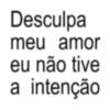 Desculpa meu amor eu não tive a intenção