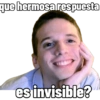 que hermosa respuesta es invisible?