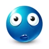 Emoji azul | reação  8