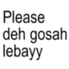 Please deh gosah lebayy