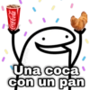 Una coca con un pan