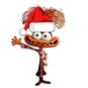 Carácter de Dibujo con Gorra de Santa