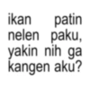 ikan patin nelen paku, yakin nih ga kangen aku?