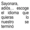 Sayonara, adiós... escoge el idioma que quieras lo nuestro se terminó