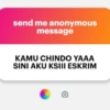 send me anonymous message KAMU CHINDO YAAA SINI AKU KSIII ESKRIM