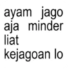 ayam jago aja minder liat kejagoan lo