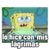 lo hice con mis lágrimas