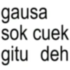 gausa sok cuek gitu deh