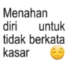 Menahan diri untuk tidak berkata kasar