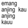 emang anjing kau anjing kauu