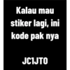 Kalau mau stiker lagi, ini kode pak nya JC1JTO