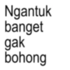 Ngantuk banget gak bohong