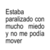 Estaba paralizado con mucho miedo y no me podía mover