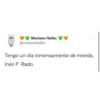 Mariano Heller @marianoheller ... Tengo un día inmensamente de mierda. Inés P. Rado.