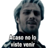 Acaso no lo
viste venir