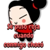 Se-puso roja cuando conmigo chocó