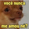 você nunca
me amou né?
