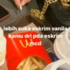 lebih suka eskrim vanila kamu dri pda eskrim Ured