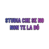 STUDIA CHE SE NO
NON TE LA DÓ
