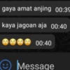 gaya amat anjing 00:39
kaya jagoan aja 00:40
00:40
Message