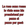 Le rose sono rosse
le viole sono blu
prendetemi per
pazzo si
pazzo per gesù