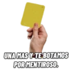 UNA MAS Y TE BOTAMOS
POR MENTIROSO.