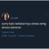 ⠀
@icapdf
sorry kalo keliatannya stress emg
stress beneran
Translate Tweet
10:58 16 Jul 21. Twitter for iPhone