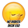 NO DEBISTE
DECIR ESO