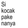Si kocak pake nanya
