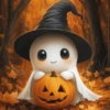 Fantasma em Abóboras de Outono