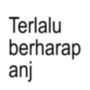Terlalu berharap anj