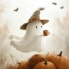 Fantasma Aconchegante com Caneca