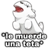 *le muerde una teta*