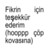 Fikrin için teşekkür ederim (hooppp çöp kovasına)