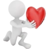 Figura Arrodillada con Corazón