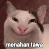 menahan tawa