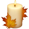 Candle with Leaves