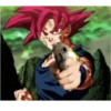 Goku Points a Gun