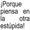 ¡Porque piensa en la otra estúpida!