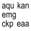 aqu kan emg ckp eaa