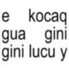 gua e kocaq gini gini lucu y