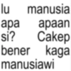 lu manusia apa apaan si? Cakep bener kaga manusiawi