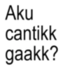 Aku cantikk gaakk?