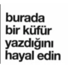 burada bir küfür yazdığını hayal edin