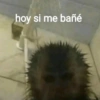 hoy si me bañé