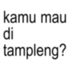 kamu mau di tampleng?