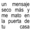 un mensaje seco más y me mato en la puerta de tu casa